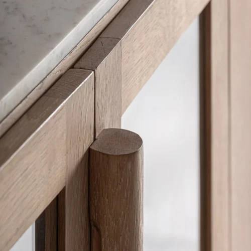 Comptoir Marboz chêne et marbre blanc Vical Home — vue 7