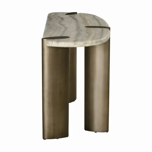 Console Arcadia travertin gris Richmond Interiors — vue 5