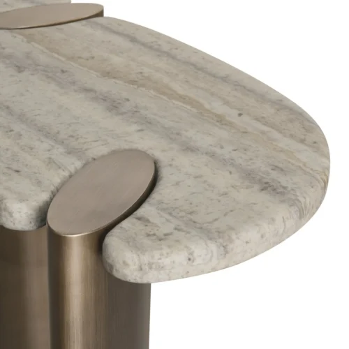 Console Arcadia travertin gris Richmond Interiors — vue 7