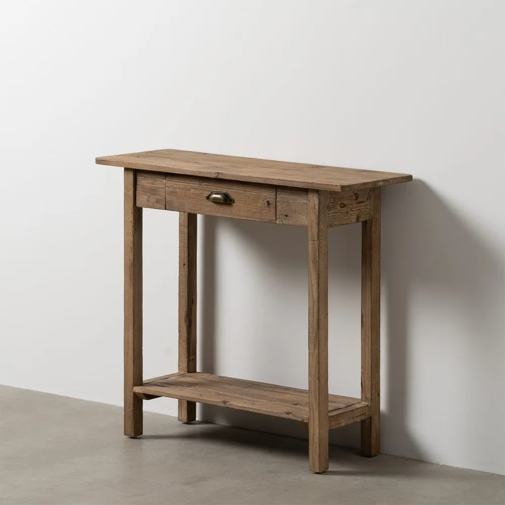 Console bois de sapin niche Ixia 90 cm