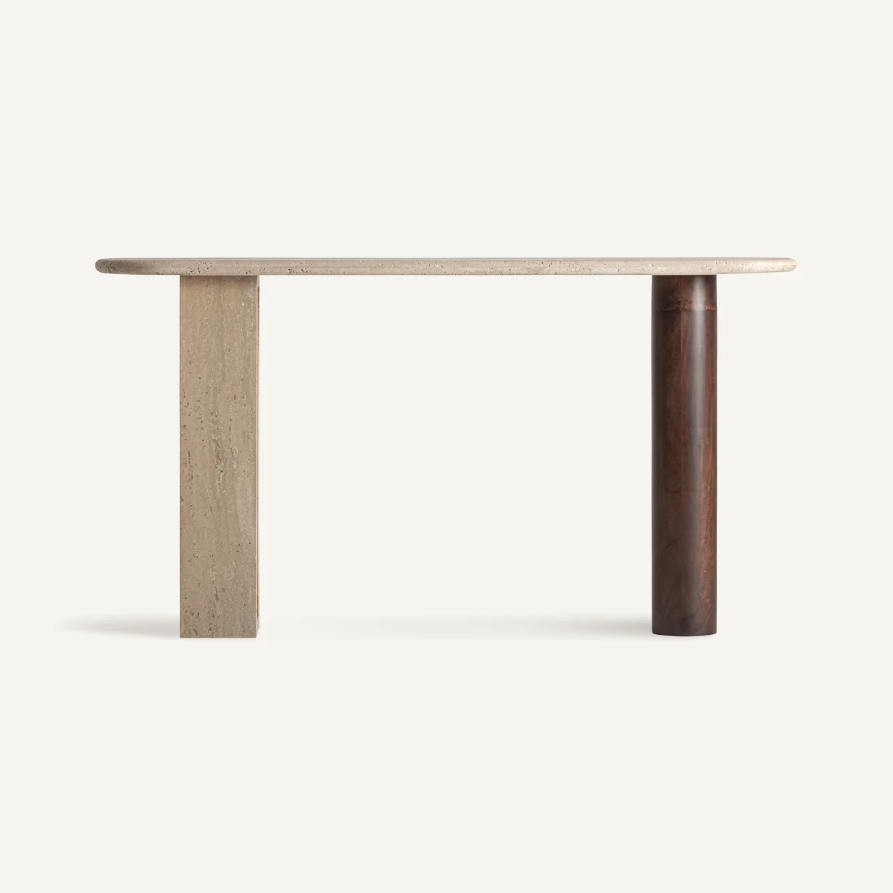 Console Clare travertin et manguier Vical Home