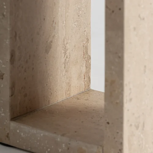 Console Clare travertin et manguier Vical Home — vue 5