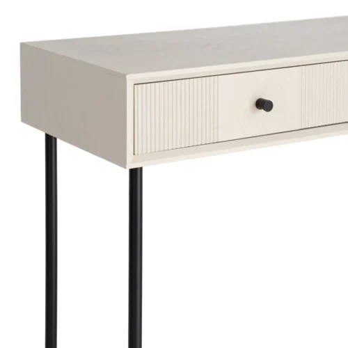 Console crème métal 2 tiroirs Ixia 90 cm — vue 5