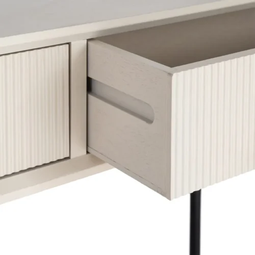 Console crème métal 2 tiroirs Ixia 90 cm — vue 7
