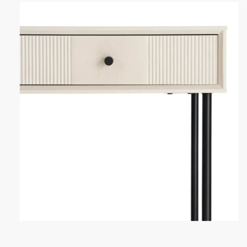 Console crème métal 2 tiroirs Ixia 90 cm — vue 9