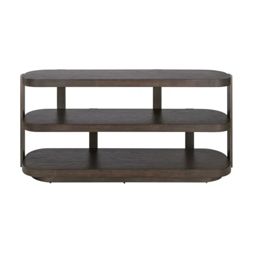 Console Ellington marron 3 plateaux Richmond Interiors — vue 2