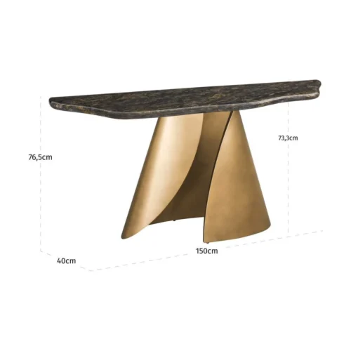 Console Goldman marbre noir Richmond Interiors — vue 8