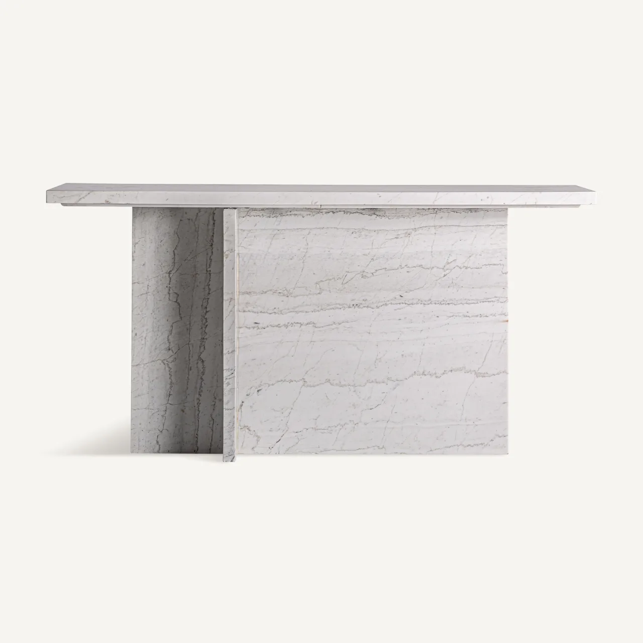 Console Khat marbre blanc cassé Vical Home