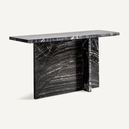 Console Khat marbre noir veiné Vical Home — vue 2