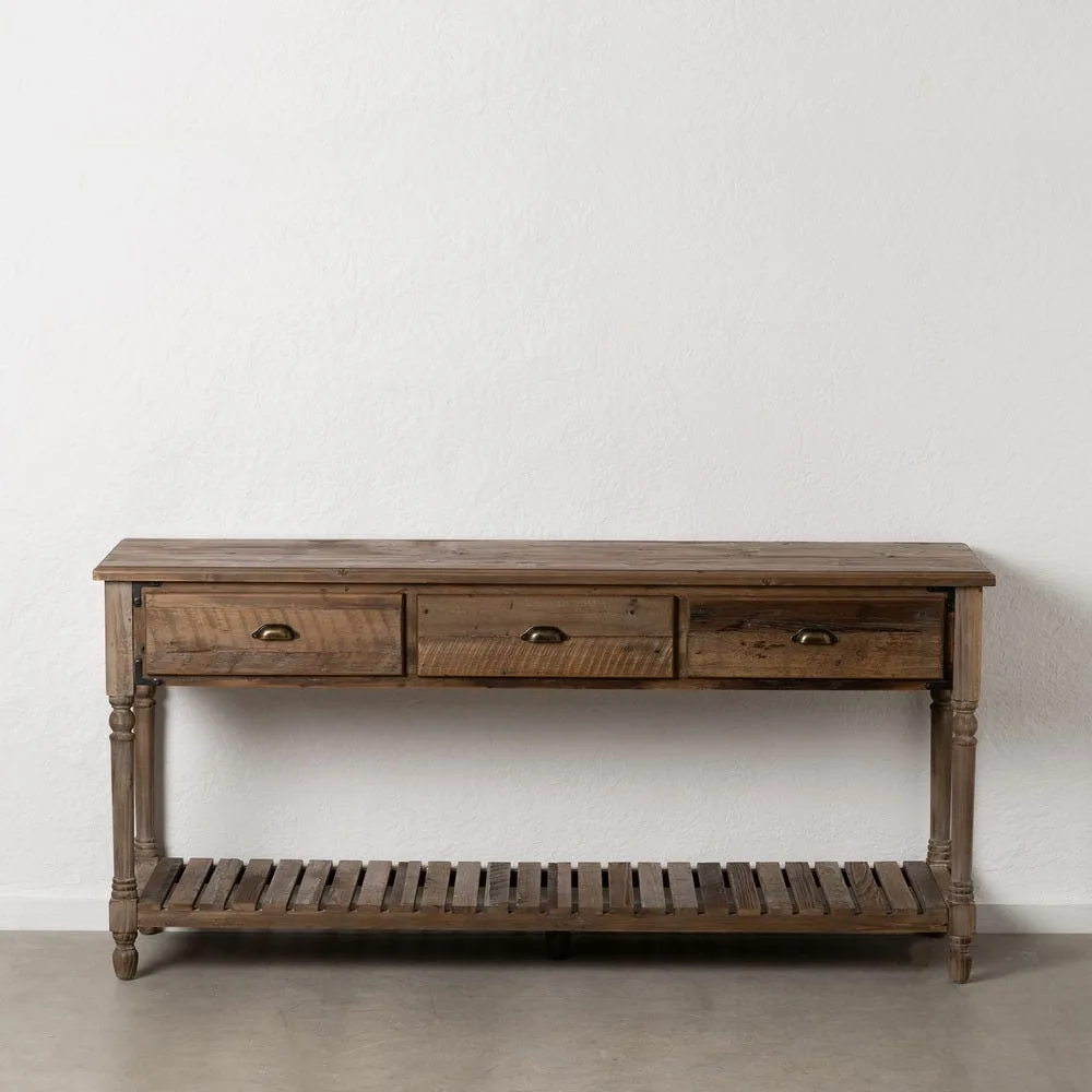 Console marron bois de sapin Ixia 184 cm