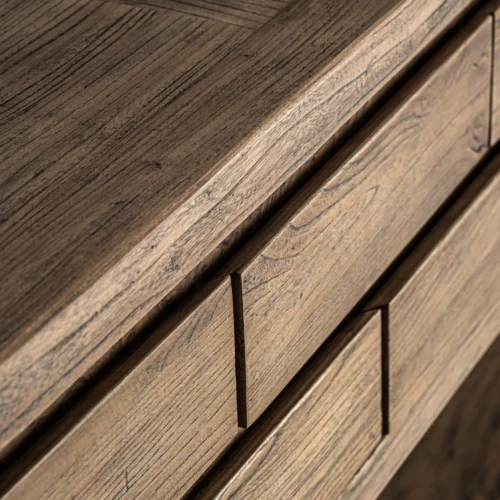 Console Norvik à tiroirs orme et fer noir Vical Home — vue 4