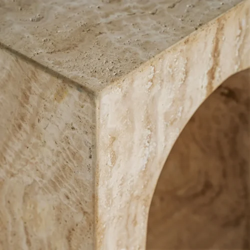 Console Thiennes travertin brun clair Vical Home — vue 5