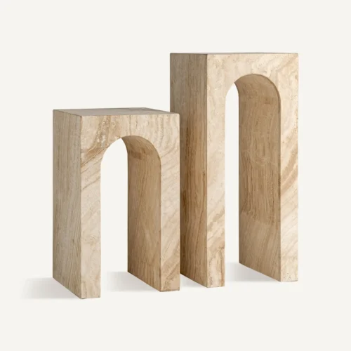 Console Thiennes travertin brun clair Vical Home — vue 6