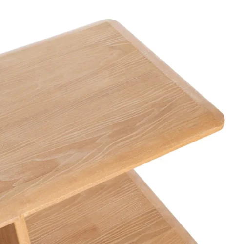 Étagère basse bois d'hévéa naturel Ixia 83 cm — vue 4