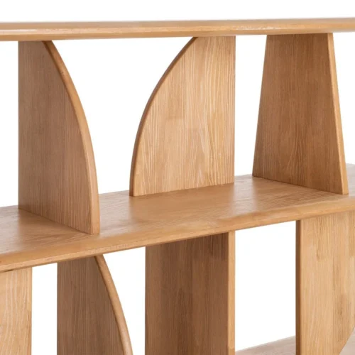 Étagère basse bois d'hévéa naturel Ixia 83 cm — vue 6