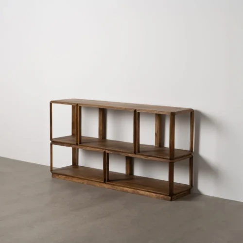 Étagère basse bois de manguier marron Ixia 160 cm
