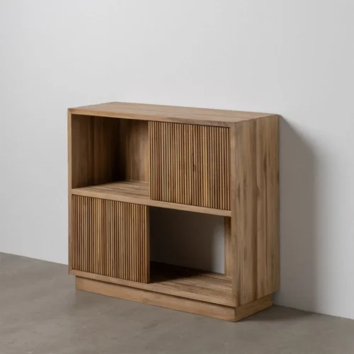 Étagère basse bois de teck recyclé Ixia 100 cm — vue 3