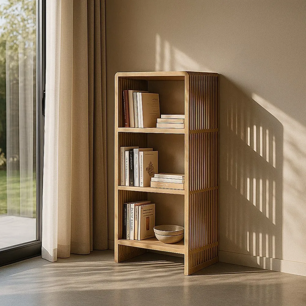 Étagère basse bois de teck recyclé Ixia 116 cm