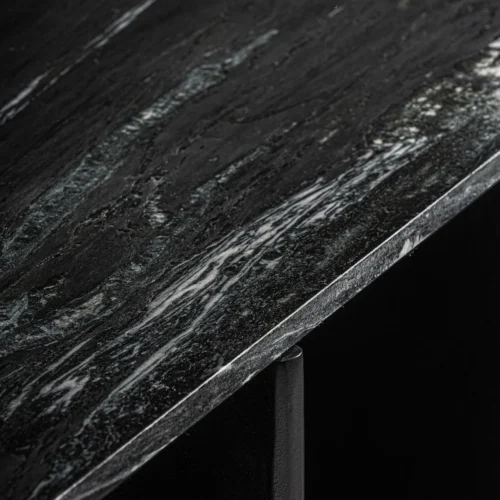 Étagère basse Nara manguier noir et marbre noir Vical Home — vue 3