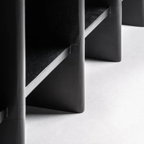 Étagère basse Nara manguier noir et marbre noir Vical Home — vue 4