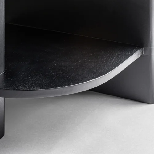 Étagère basse Nara manguier noir et marbre noir Vical Home — vue 5