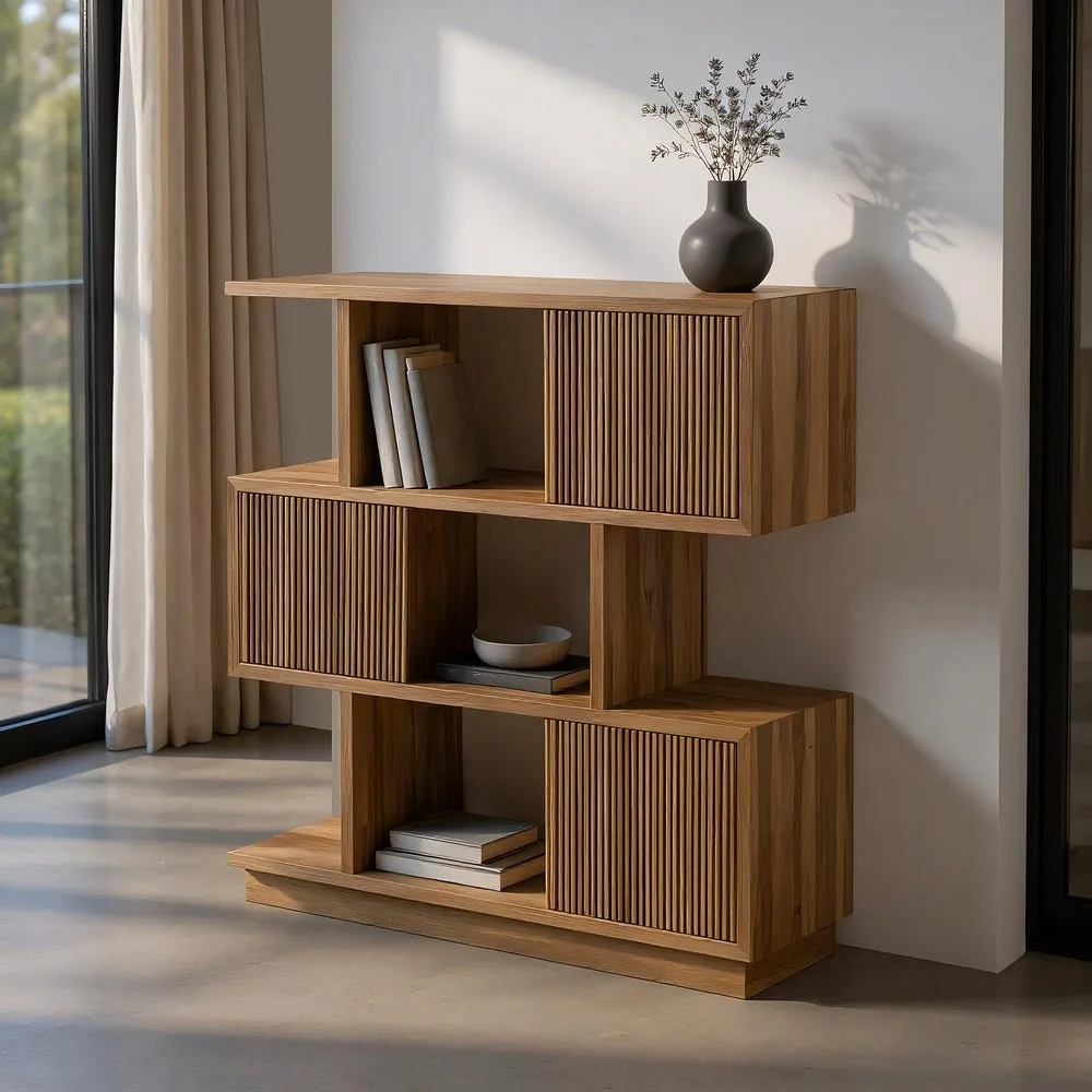 Étagère bois de teck recyclé Ixia 116 cm