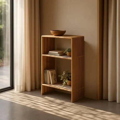 Étagère bois de teck recyclé Ixia 86 cm