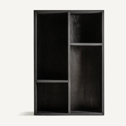 Étagère bois récupéré noir 100 cm Vical Home