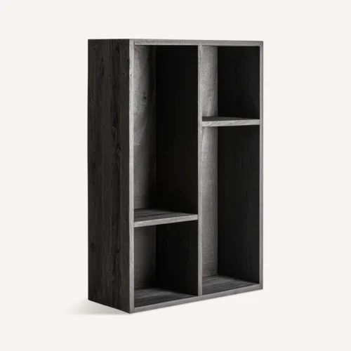 Étagère bois récupéré noir 100 cm Vical Home — vue 2