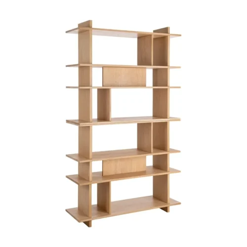Étagère haute bois d'hévéa naturel Ixia 203 cm