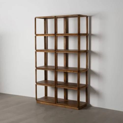 Étagère haute bois de manguier marron Ixia 195 cm