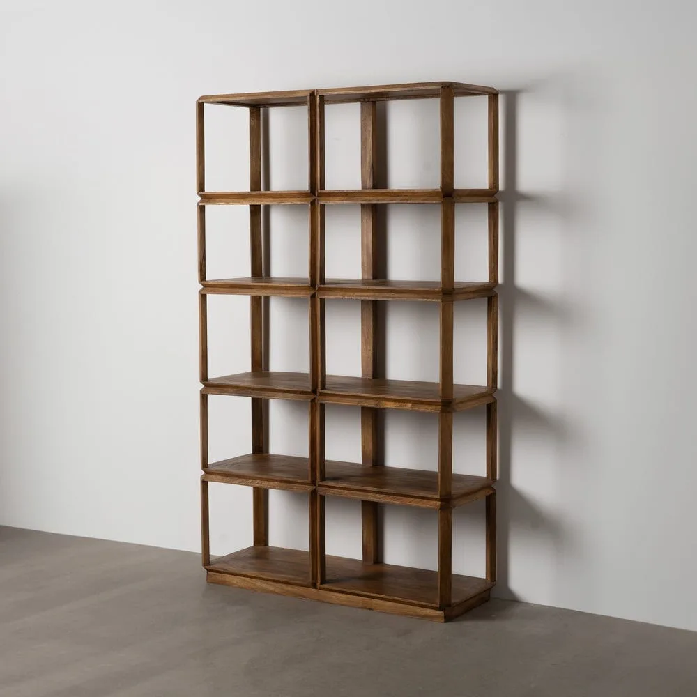 Étagère haute bois de manguier marron Ixia 195 cm