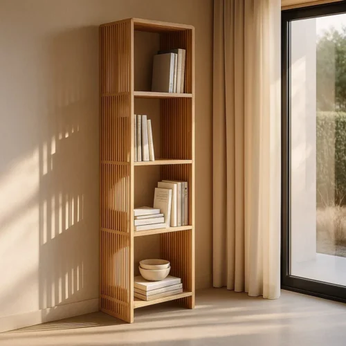 Étagère haute bois de teck recyclé Ixia 190 cm