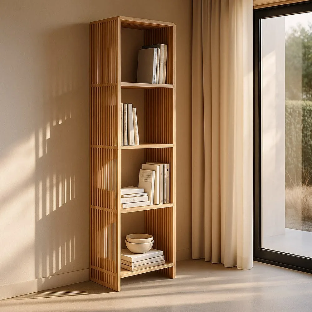 Étagère haute bois de teck recyclé Ixia 190 cm