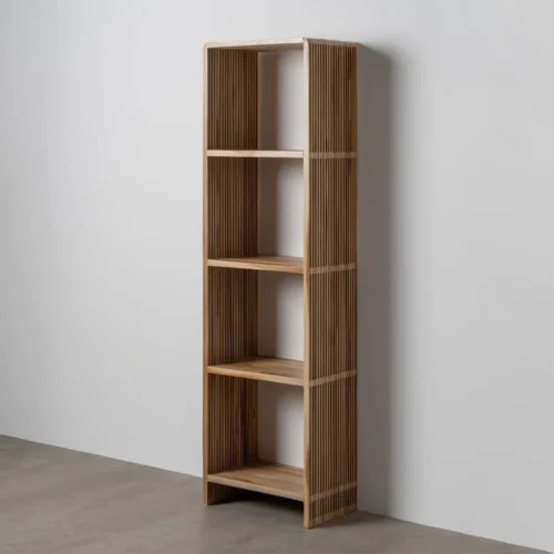 Étagère haute bois de teck recyclé Ixia 190 cm — vue 2