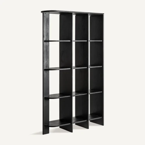 Étagère haute Nara manguier noir et marbre Vical Home — vue 2