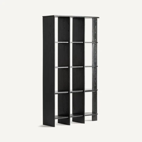 Étagère Nara chêne noir et marbre noir 123 cm Vical Home — vue 3