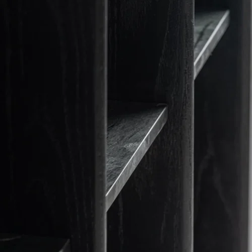 Étagère Nara chêne noir et marbre noir 123 cm Vical Home — vue 8