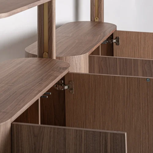 Étagère Noirmont noyer et fer doré Vical Home — vue 8
