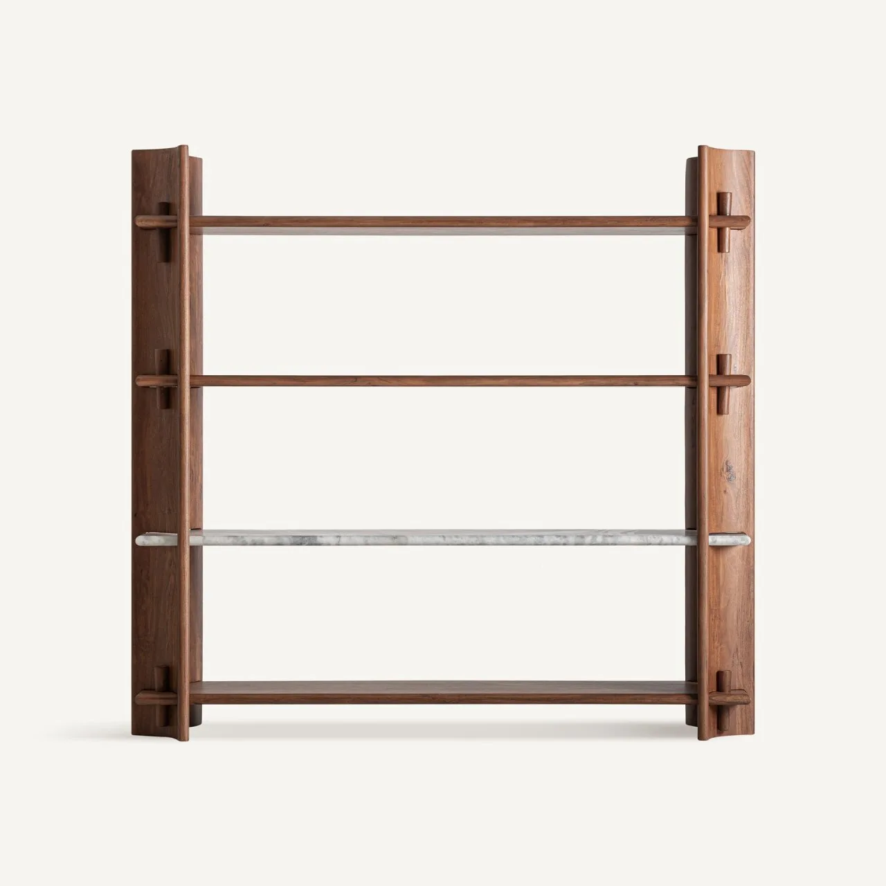 Étagère Sagy acacia et marbre blanc Vical Home