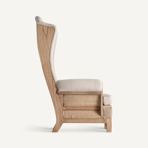 Fauteuil Arbaz lin crème Vical Home — vue 3