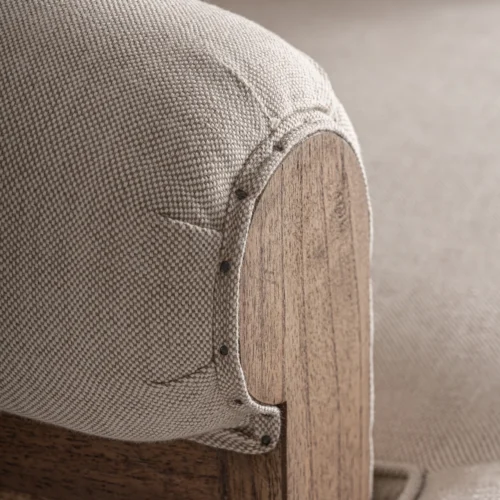 Fauteuil Arbaz lin crème Vical Home — vue 5