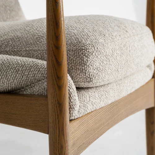 Fauteuil beige et frêne marron Vical Home — vue 7
