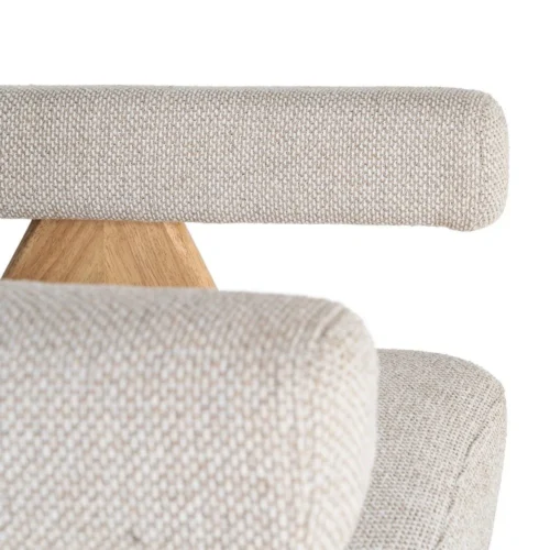 Fauteuil beige piètement hévéa Ixia 74 cm — vue 6