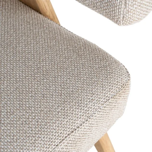 Fauteuil beige piètement hévéa Ixia 74 cm — vue 9