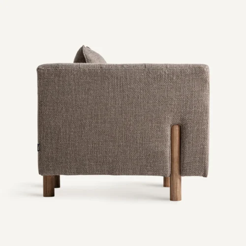 Fauteuil Carlton gris chiné et pin Vical Home — vue 3