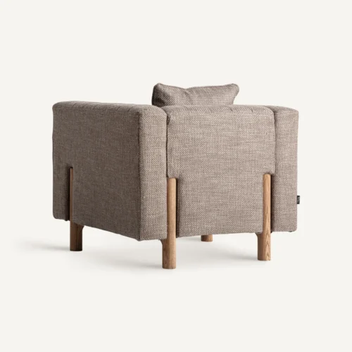 Fauteuil Carlton gris chiné et pin Vical Home — vue 4