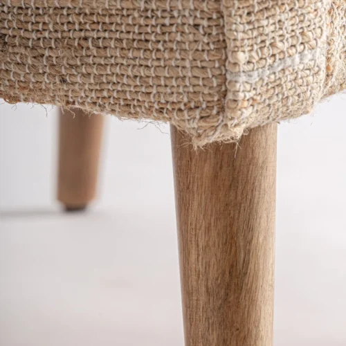 Fauteuil Chateris jute beige et manguier Vical Home — vue 7