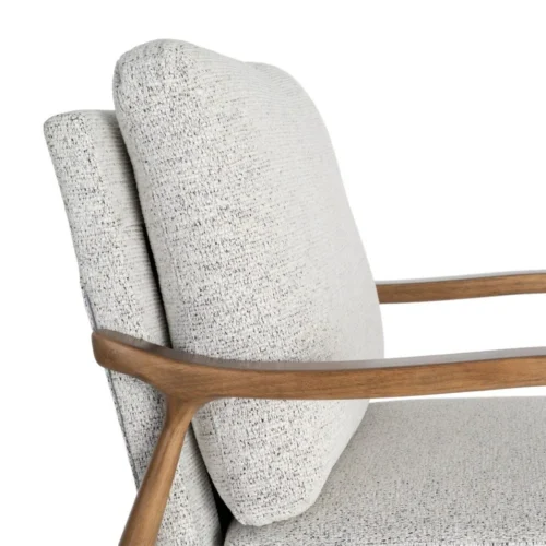 Fauteuil chiné blanc-gris Ixia 72 cm — vue 2