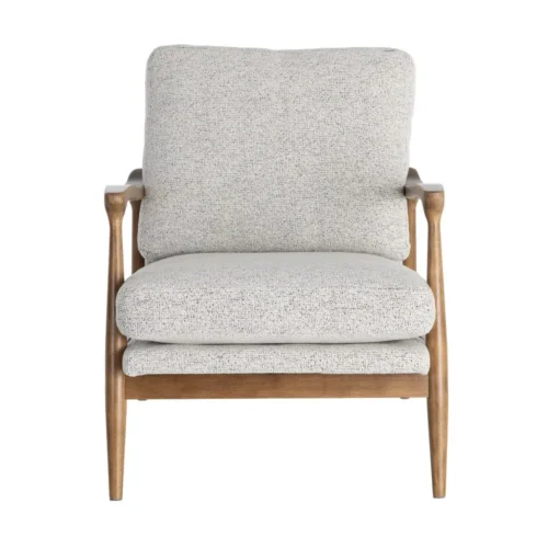 Fauteuil chiné blanc-gris Ixia 72 cm — vue 6